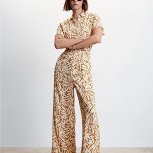 Mango Leafy Jumpsuit in orange